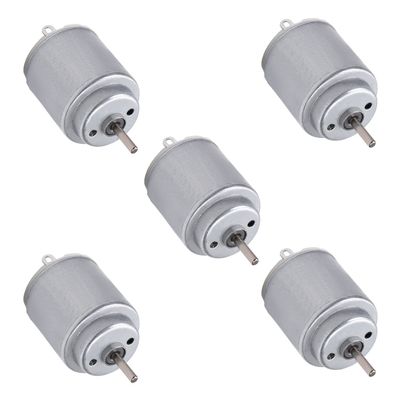 Bettomshin 5Pcs RC Motor, DC Motor Round Shaft 1.5-6V 5000-20000RPM Micro Motor Electric Motor 25 x 21mm Mini Motor for RC Boat Model Airplane Model Toys DIY