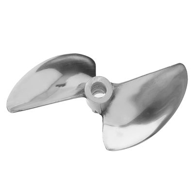 Bettomshin 1Pcs Two Blade Propeller for Ship Model Rc Boat Propeller Model Silver Aluminium Alloy Positive Paddle 78mm Diameter 1.6 Pitch 5mm Hole Dia