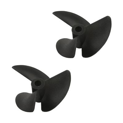 Bettomshin 2Pcs Two Blade Propeller for Ship Model Rc Boat Propeller Model Black Plastic Positive Paddle 47mm Diameter 40mm Pitch 4.8mm Hole Dia