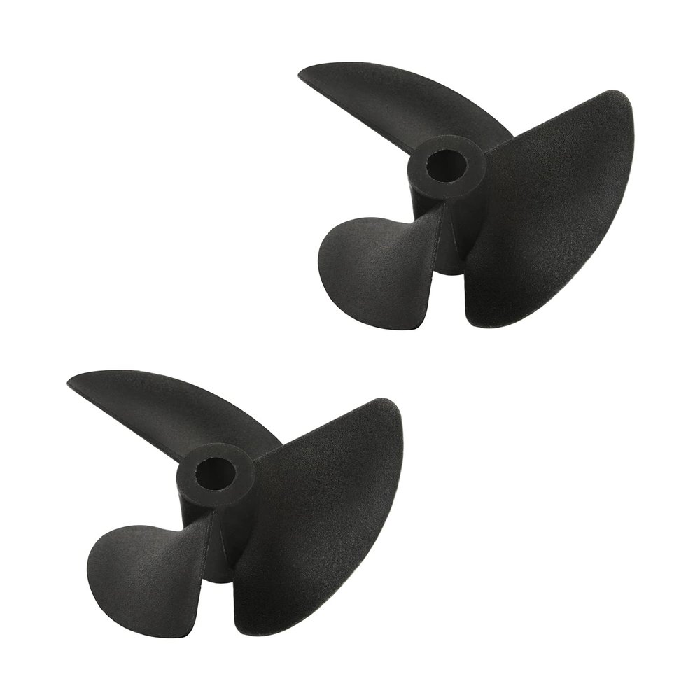 Bettomshin 2Pcs Two Blade Propeller for Ship Model Rc Boat Propeller Model Black Plastic Positive Paddle 47mm Diameter 40mm Pitch 4.8mm Hole Dia
