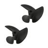 Bettomshin 2Pcs Two Blade Propeller for Ship Model Rc Boat Propeller Model Black Plastic Positive Paddle 47mm Diameter 40mm Pitch 4.8mm Hole Dia view 1