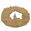 16" Christmas Village Wreath Ready to Paint Ceramic Bisque view 1