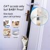 Neobay Child Proof Door Lock & Adjustable Cat Door Latch, No Need for Interior Cat Door, Keeps Toddler Out of Litter Box, No-Drill Door Locks for Kids Safety, Easy Adult Access view 3