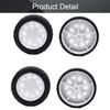Bettomshin 4Pcs 32mm Dia 2 Inner Hole Dia 8mm Thick Plastic RC Car Wheel White and Black view 4