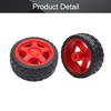 Bettomshin Plastic RC Car Wheel Red and Black 65mm Dia 27mm Thick Rubber RC Car Tires & Wheel 2Pcs view 4