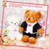 Civaner 2 Sets Wedding Bear Clothes Set for 14-16 Inch Stuffed Teddy Animal, Bride Dress & Groom Tuxedo Outfit, Stuffed Animal Clothing (Bear Not Included) view 3