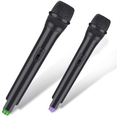 Flutesan 2 Pcs Christmas Microphone Prop Gift Toy for Kids Plastic Fake Microphone Pretend Fun Stage Christmas Cosplay Costume Karaoke Props Birthday Party Favors, 10.4 Inch