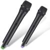Flutesan 2 Pcs Christmas Microphone Prop Gift Toy for Kids Plastic Fake Microphone Pretend Fun Stage Christmas Cosplay Costume Karaoke Props Birthday Party Favors, 10.4 Inch view 1