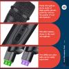 Flutesan 2 Pcs Christmas Microphone Prop Gift Toy for Kids Plastic Fake Microphone Pretend Fun Stage Christmas Cosplay Costume Karaoke Props Birthday Party Favors, 10.4 Inch view 3