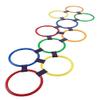 Hop Floor Game Hopscotch Ring Game, Kids Balance Coordination Training Set - 10 Rings 10 Snaps, Home Kindergarten Educational Toys (Size : 48cm/18.9in) view 1