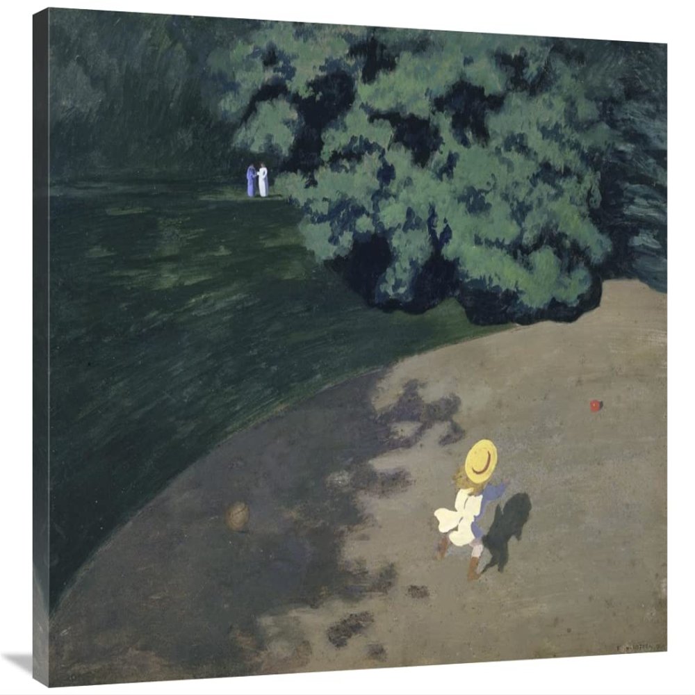 36 in. The Ball - Corner of The Park, Child Playing with Ball Art Print - Felix Vallotton