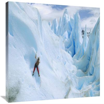 20 x 30 in. Ice Climber, Perito Moreno Glacier, Los Glaciares NP, Argentina Art Print - Konrad Wothe