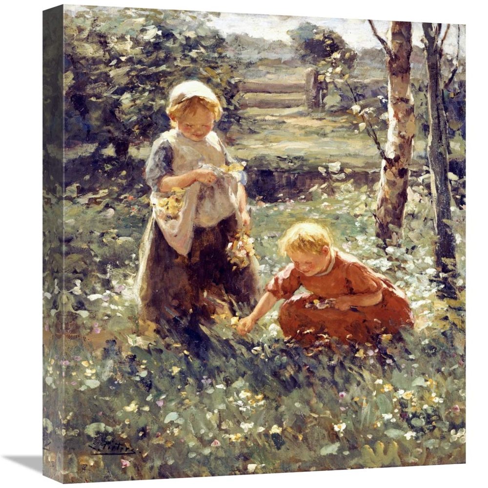 22 in. Children in a Field Art Print - Evert Pieters