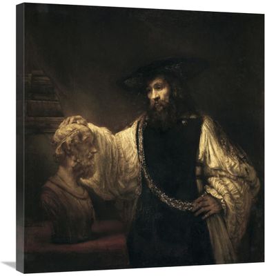 30 in. Aristotle with a Bust of Homer Art Print - Rembrandt Van Rijn