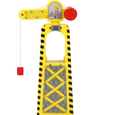 oAtm0eBcl Magnetic Tower City Traffic Scene Model Wooden Trains Track