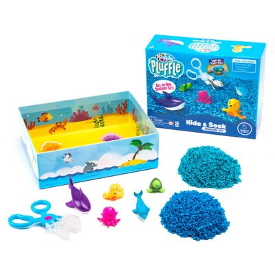 Educational Insights Pluffle Ocean Sensory Set with 2 Colors of Pluffle, 9 Piece Set, Ages 3+