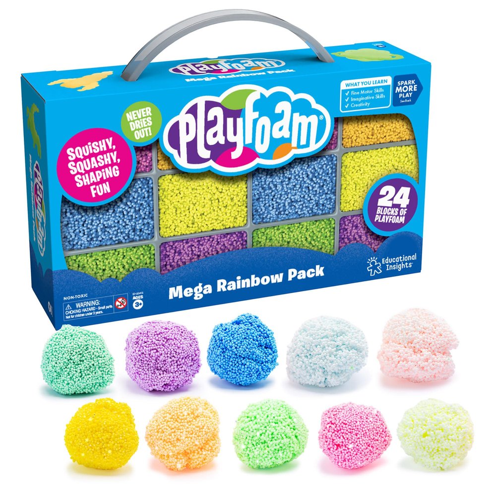 Educational Insights Playfoam Mega Pack with 10 Colors of Playfoam, Non-Toxic, Sensory Toy for Boys & Girls, Ages 3+