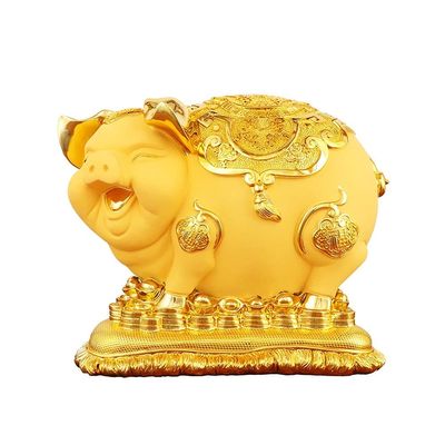 XXZY Piggy Bank Big Golden Pig Piggy Bank Unbreakable Resin Coin Bank Fashion Money Bank Children's Adult Gift Home Decoration Large Capacity Durable Toy Gifts (Color : Gold)