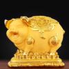 XXZY Piggy Bank Big Golden Pig Piggy Bank Unbreakable Resin Coin Bank Fashion Money Bank Children's Adult Gift Home Decoration Large Capacity Durable Toy Gifts (Color : Gold) view 2
