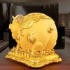 XXZY Piggy Bank Big Golden Pig Piggy Bank Unbreakable Resin Coin Bank Fashion Money Bank Children's Adult Gift Home Decoration Large Capacity Durable Toy Gifts (Color : Gold) view 3