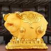 XXZY Piggy Bank Big Golden Pig Piggy Bank Unbreakable Resin Coin Bank Fashion Money Bank Children's Adult Gift Home Decoration Large Capacity Durable Toy Gifts (Color : Gold) view 4