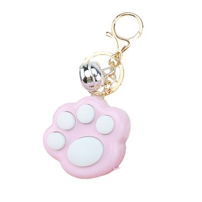 Fidget Toys Stress Relief Hand Toys, Mini Cat Paw Push Fidget Toy Keychain Keyring for Kids Adults, Mini Push Fidget Sensory Toys Stocking Filler, Fidget Game Keychain with Light and Music Pink