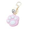Fidget Toys Stress Relief Hand Toys, Mini Cat Paw Push Fidget Toy Keychain Keyring for Kids Adults, Mini Push Fidget Sensory Toys Stocking Filler, Fidget Game Keychain with Light and Music Pink view 1