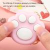 Fidget Toys Stress Relief Hand Toys, Mini Cat Paw Push Fidget Toy Keychain Keyring for Kids Adults, Mini Push Fidget Sensory Toys Stocking Filler, Fidget Game Keychain with Light and Music Pink view 3