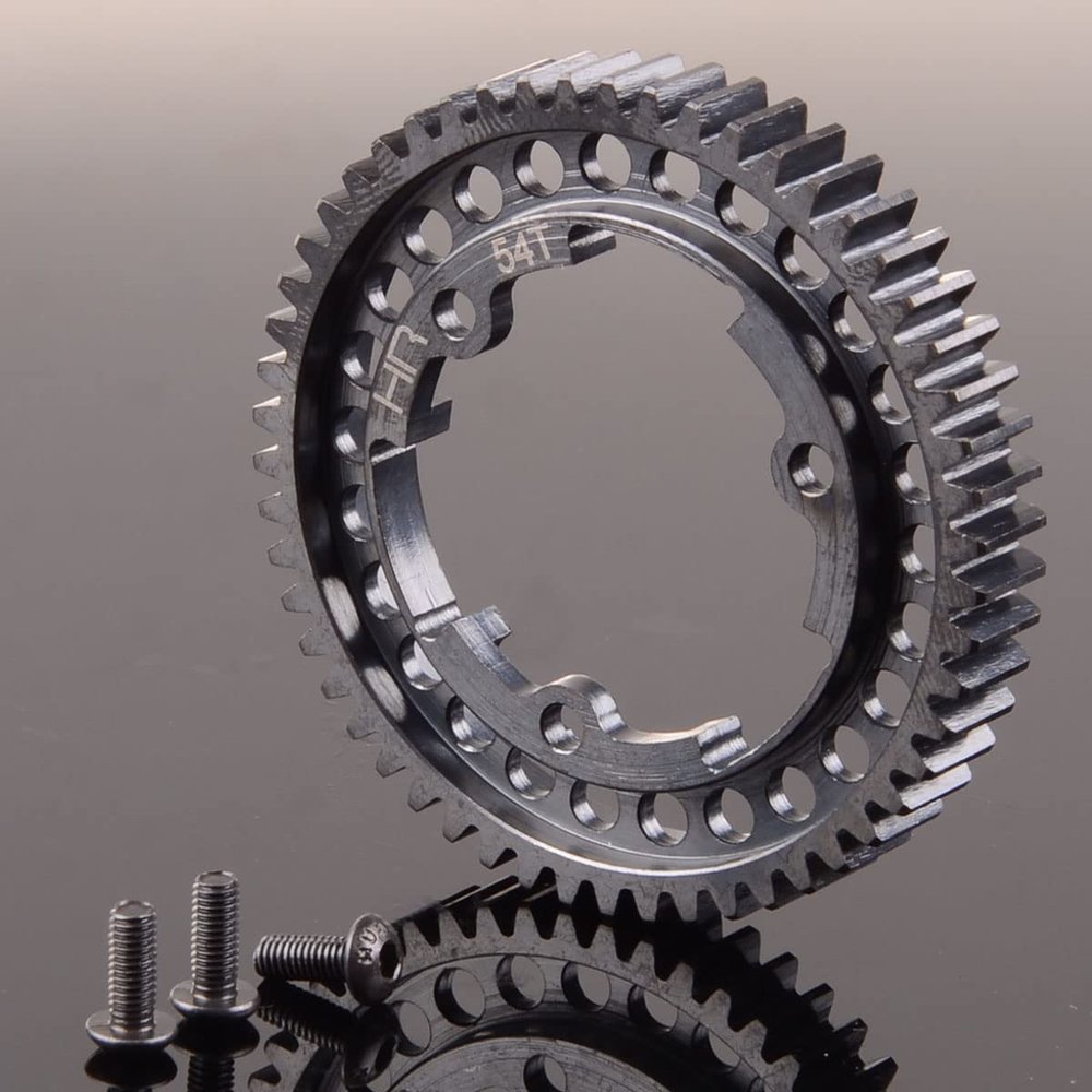 6448 Hot Racing 45#Steel 54T 1 Mod Hardened Steel Spur Gear for Traxxas 1/10 E-Revo 2.0 VXL 1/5 X-Maxx Maxx 1/7 XO-1 (54T)