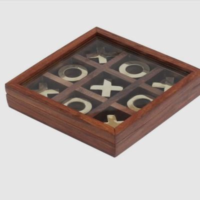 KAM Home Wooden Game Domino Dice Tic Toe Game Handicrafts Gifts for Christmas Special