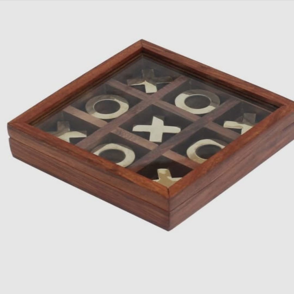 KAM Home Wooden Game Domino Dice Tic Toe Game Handicrafts Gifts for Christmas Special