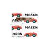Deven Red Car Cute Name Personalized Large Storage Baskets for Organizing Shelves with Handle,Closet Decorative Storage Bins for Bathroom,Nursery,Home 2 Pack view 2