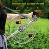 Kite Reel, Stainless Steel Strap Wheel, Outdoor Kite Winder, High-end Large Adult Kite Wheel, Silent Brake Anti-Reverse Wheel (Color : Silver, Size : 32cm) view 2