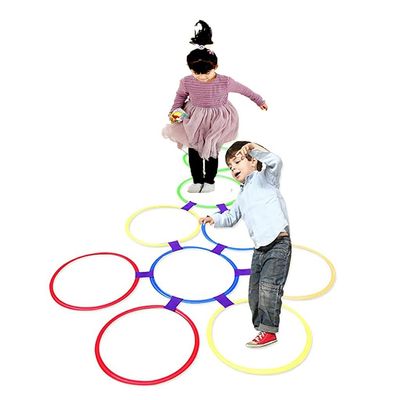 Hopscotch Ring Game Set, Children's Educational Toys Hopscotch Game, Home Kindergarten Sensory Integration Training(38CM)