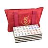 SHATONG Mahjong 144 Acrylic Material Traditiona Chinese Mahjong Set with 3 Dices,2 Spare Tiles,mat,Portable Travel Majhong Games Set for Home Party Family(Size : 39#) view 1