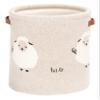 SAFAVIEH Baby Collection Kibbles Sheep Grey Cotton Nursery Storage Basket with Handles (Fully Assembled) view 1