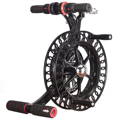 Magnesium Alloy Kite Strap WheelKite Reel, Outdoor Kite Winder, Silent Brake Anti-Reverse Wheel (Color : Black, Size : 26cm)
