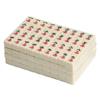 SHATONG Mahjong Mini Travel Dormitory Bedroom Household Small Hand-Rubbed Small Mahjong Tiles,144 Melamine Tiles with 2 Dice and Tablecloth Portable Storage Bag for Travel Family Leisure Time view 1
