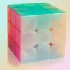 3x3 Speed Cube Toys Jelly 3x3x3 Magic Cube Puzzles Transparent Pastel Color Stickless Educational Cube Puzzles Games Toy for Kids and Adults view 1