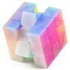 3x3 Speed Cube Toys Jelly 3x3x3 Magic Cube Puzzles Transparent Pastel Color Stickless Educational Cube Puzzles Games Toy for Kids and Adults view 3