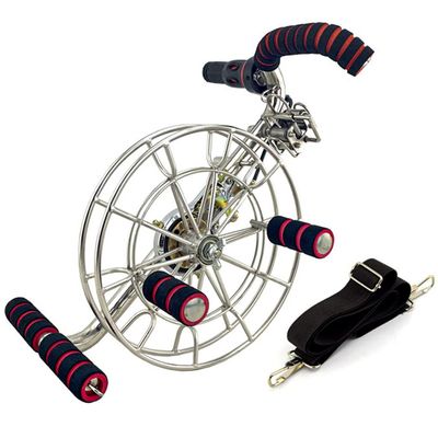 Kite Reel, Outdoor Kite Winder, Stainless Steel Strap Wheel, Silent Brake Anti-Reverse Wheel (Color : SilverB, Size : 28cm)