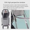MMWMJWMB Double Baby Stroller Rain Cover, Baby Carriage Rain Cover Waterproof, Windproof Protection Travel-Friendly, Outdoor Use Easy to Install and Remove view 2