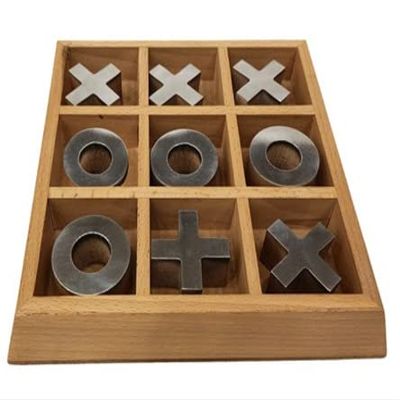 KAM Home Wooden Game Domino Dice Tic Toe Game Handmade Gifts for Christmas Special