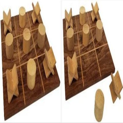 KAM Home Wooden Game Handmade Domino Dice Tic Toe Game Gifts for Christmas Special