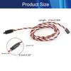 90cm/35.43" Male to Female Lead Servo Extension Cable Wire Cord Connectors for RC Futaba JR Servo 5Pcs,Aicosineg view 2