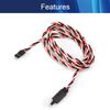 90cm/35.43" Male to Female Lead Servo Extension Cable Wire Cord Connectors for RC Futaba JR Servo 5Pcs,Aicosineg view 3