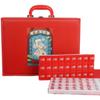 SHATONG Guofeng Pattern Chinese Mahjong with 144 Melamine Tiles,4 Dice, 2 Decks of Playing Cards, Chips and Mahjong Mat,Traditional Board for Travel Party Family Game Gift view 2