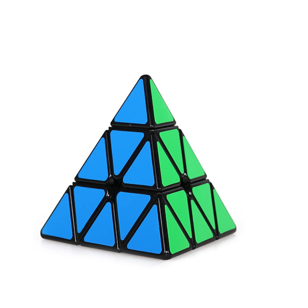 3X3 Pyramid Speed Cube YJ Toys 3X3X3 Speed Cube Triangle Puzzle Magic Cube Puzzle Black Toy