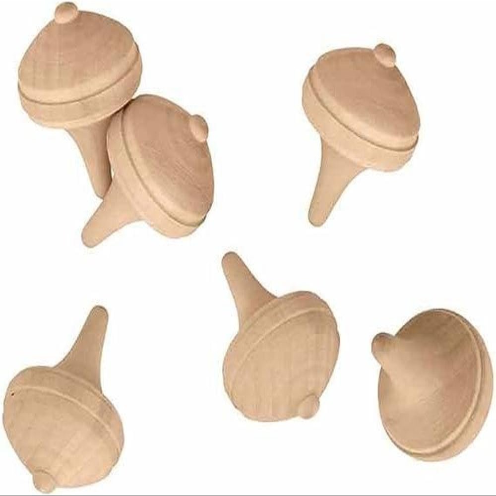 Artemio Set of 6 Wooden Spindle - 3.5 x 4.5 cm