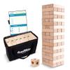 Giantville Giant Tumbling Timber Toy - Premium Pine Wood Life-Size Blocks Tower - Big Floor/Board Indoor/Outdoor Yard Game for - 54-Pieces + Dice + Carry Bag - Grows to Almost 4-Feet - 2025 Version view 1